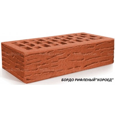 Клинкерный кирпич Евротон рифлёный "Короед"